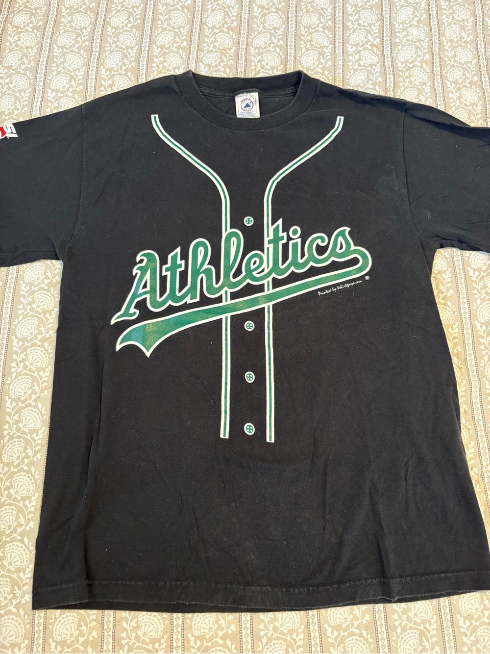 Athletics Graphic Baseball-Style Tee - Black Jason Giambi